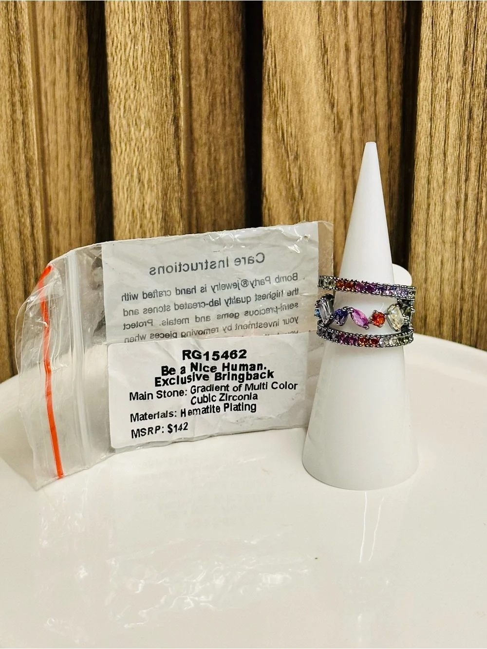 Bomb Party OG Ring size 5 “Be A Nice Human” Autism Awareness (3 rings)